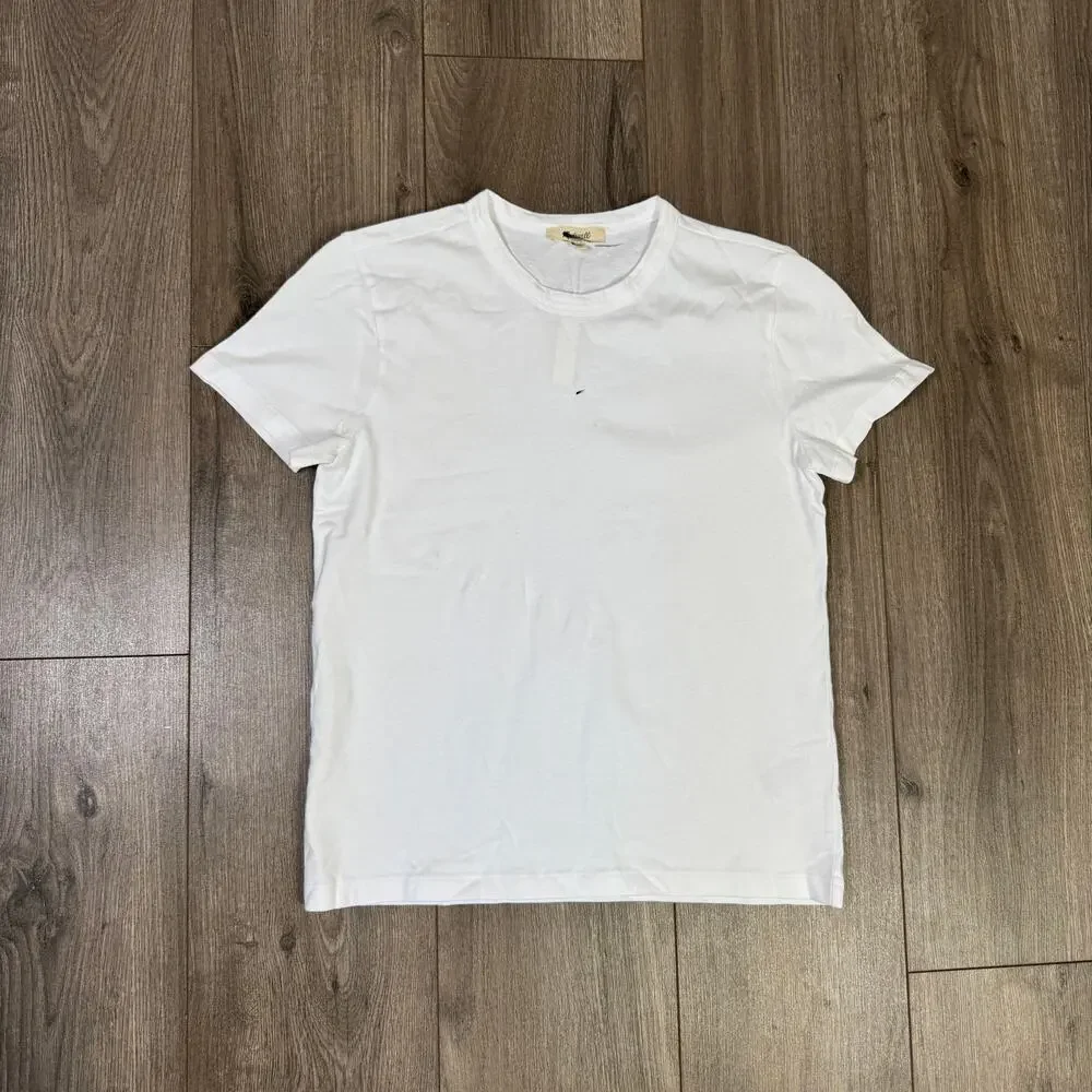 Madewell The Perfect Crewneck Tee WMNS XS White Cotton Short Sleeve Lightweight